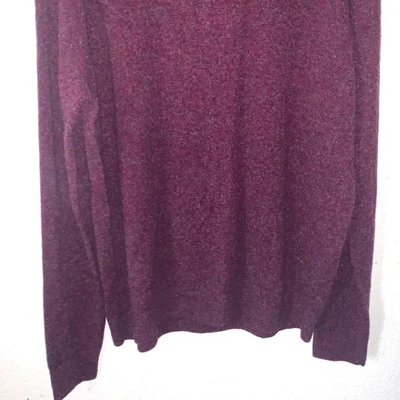 NWT NORDSTROM MEN’S SHOP 100% CASHMERE BURGUNDY FUDGE SWEATER SIZE XL